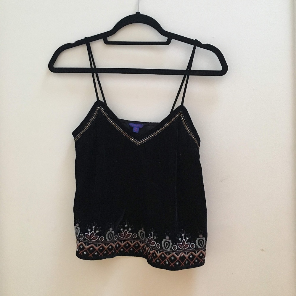 Aeropostale Velvet Embroidered Tank